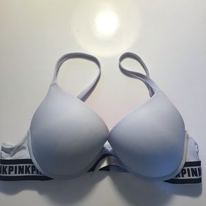 Victoria’s Secret PINK Wear Everywhere Push Up Bra 36B PINK Banner band